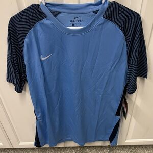 Nike Light Blue and Dark Blue men’s Dri-FIT Soccer Shirt